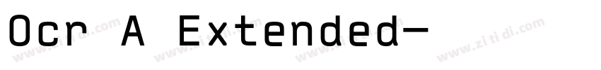 Ocr A Extended字体转换